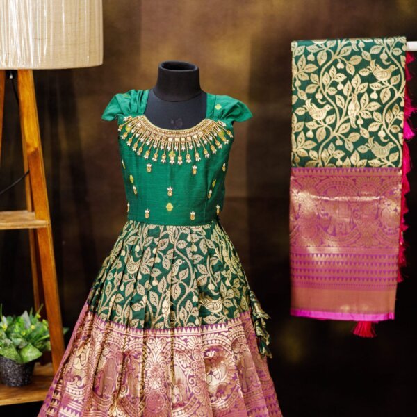 Kalamkari Semi Banarsi Silk