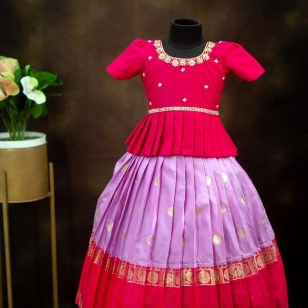 Semi Gadwal Soft Silk Lehenga Set