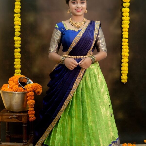 Semi Banarasi Silk Lehanga