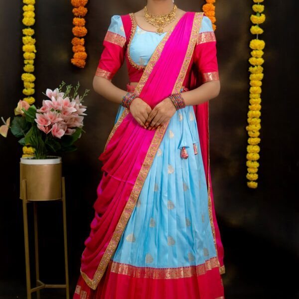 Semi Gadwal soft silk lehenga set