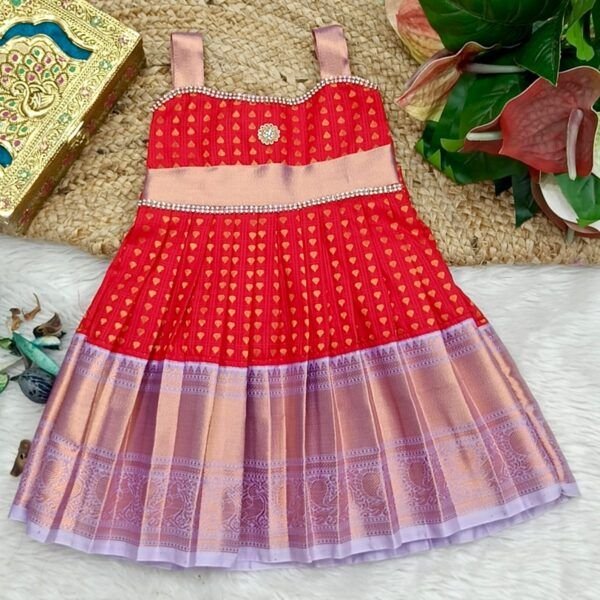 Kumbakonam Soft Silk Thousand Butta Model Frock