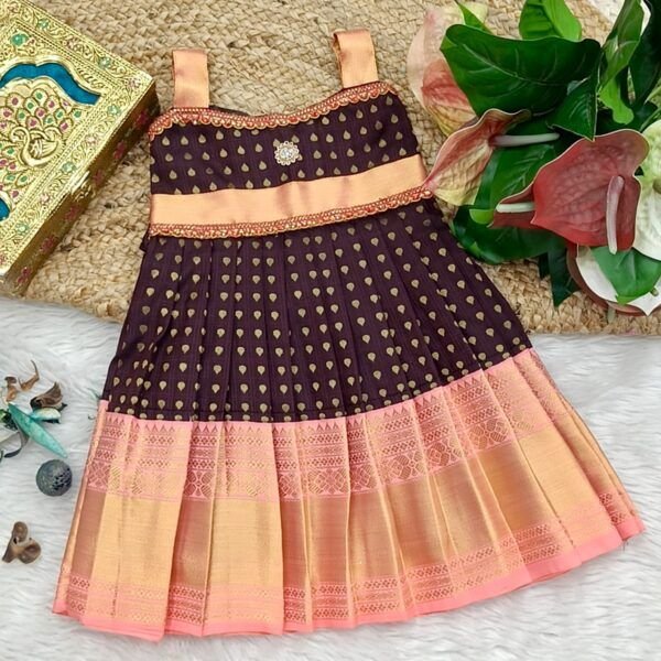 Kumbakonam Soft Silk Thousand Butta Model Frock