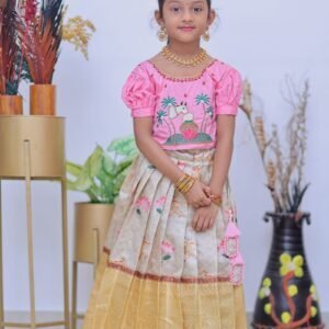 pichwai print on bangalori silk