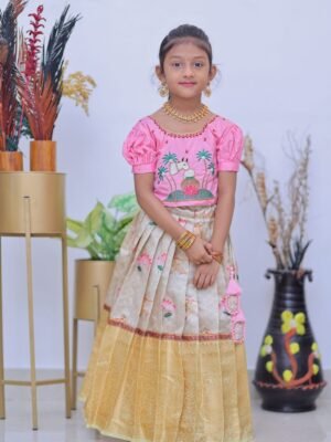 pichwai print on bangalori silk