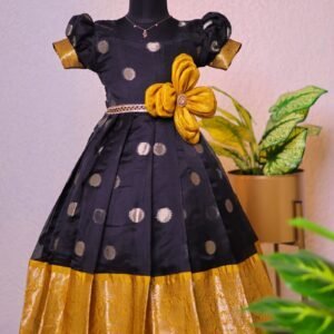 Katan organza silk frock .