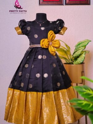 Katan organza silk frock .