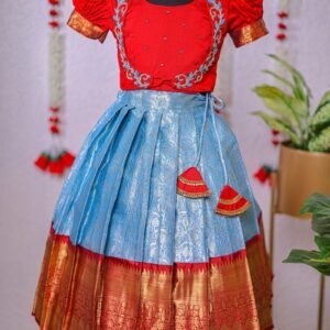 Semi-Banarasi silk lehanga