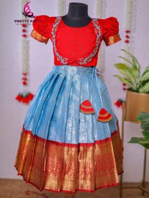 Semi-Banarasi silk lehanga