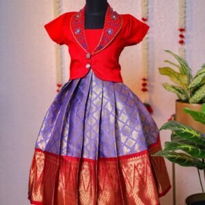 Semi-Banarasi silk frock