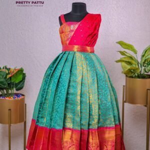 Semi Banarasi silk  gown.