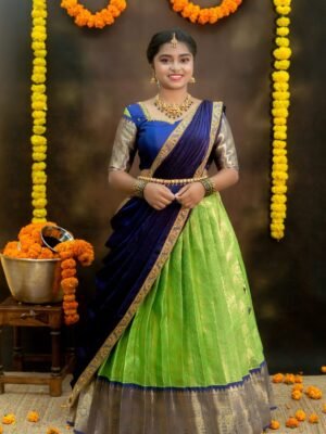 Semi Banarasi Silk Lehanga