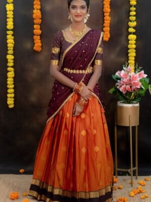 Aari Grace Lehenga Set Traditional Rust Elegance