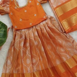 Lehenga Set – Cora Silk with Aari Work