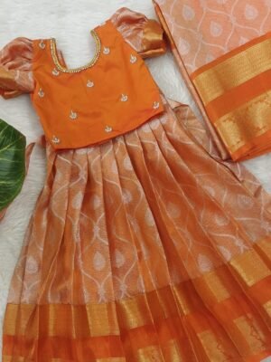 Lehenga Set – Cora Silk with Aari Work