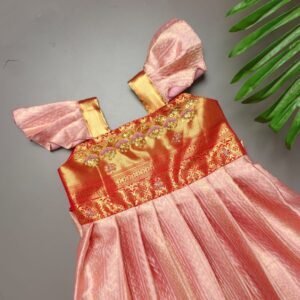 Seme kanchi pattu frock