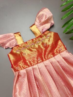 Seme kanchi pattu frock
