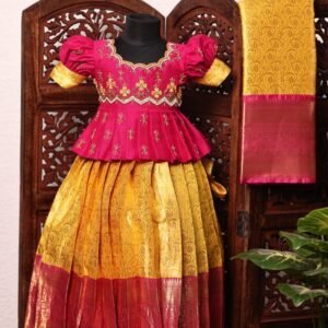 Semi Banarasi Family Combo Set