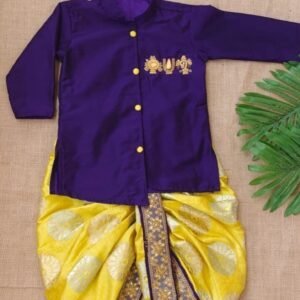 Raw silk Dhoti Set