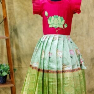 Elegant Pichwai Fabric Lehanga with Raw Silk Top