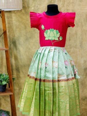 Elegant Pichwai Fabric Lehanga with Raw Silk Top