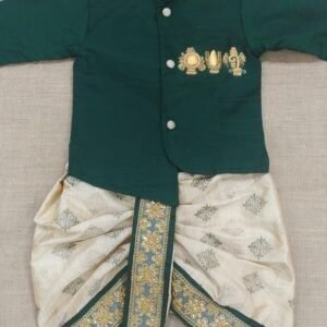 Raw Silk Kurta & Dhoti Set – Traditional Elegance with Handcrafted Detailing