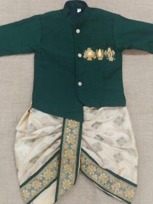 Raw Silk Kurta & Dhoti Set – Traditional Elegance with Handcrafted Detailing