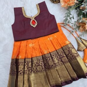 Semi Banarasi Silk Dress