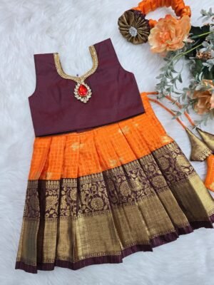 Semi Banarasi Silk Dress