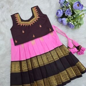 Kumbakonam Soft Silk Double Border Lehenga