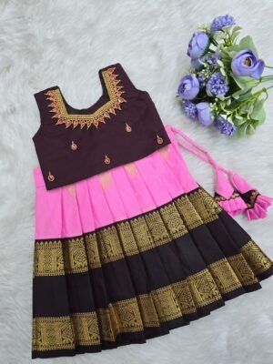 Kumbakonam Soft Silk Double Border Lehenga