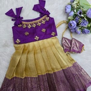 Gold Tissue Banarasi Lehenga