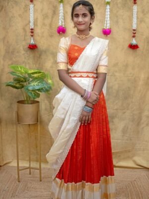 Kumbakonam Soft Silk Lehenga Half-Saree Set