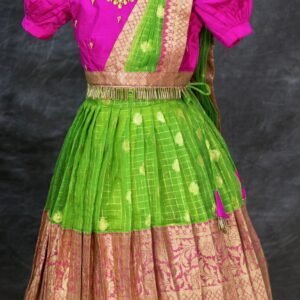 Elegant Organza Lehenga Set – Half Saree Model