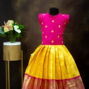 Semi Banarasi lehanga paired with a raw silk top.