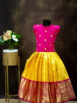 Semi Banarasi lehanga paired with a raw silk top.