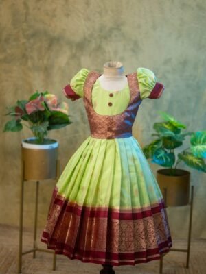 Elegant warm silk frock