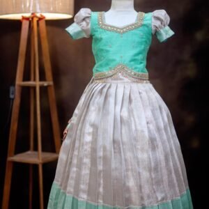 Tissue Banarasi Lehanga with Aari Work Top