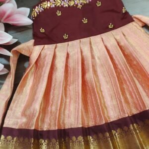 SEMI BANARASI AARI WORK FROCK