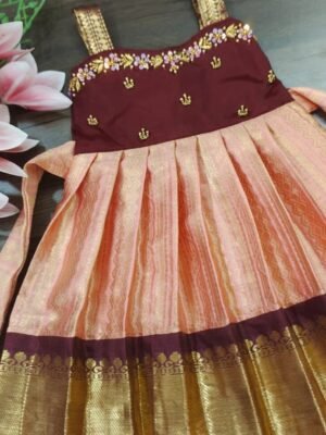 SEMI BANARASI AARI WORK FROCK