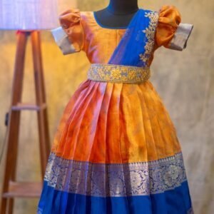 Tissue Banarasi Frock – Half Saree Model