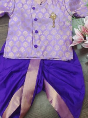 Kanchi Pattu Kurta with Vel Aari Work