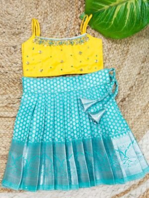 KANCHI PATTU LEHENGA WITH SILK COTTON TOP