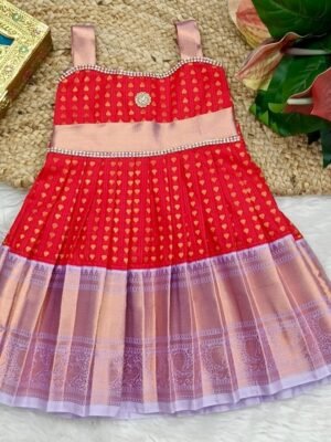 Kumbakonam Soft Silk Thousand Butta Model Frock