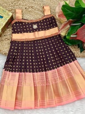 Kumbakonam Soft Silk Thousand Butta Model Frock