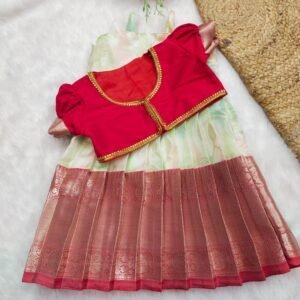 Rangat Pattu Overcoat Model Newborn Baby Dress