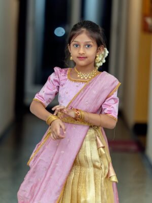 Tissue Silk Half Saree Collection for Kids