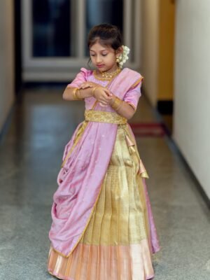 Tissue Silk Half Saree Collection for Kids
