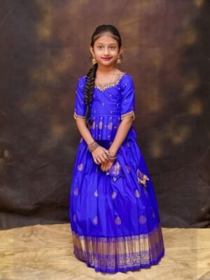 Kumbakonam soft silk traditional pattu pavadai aari work